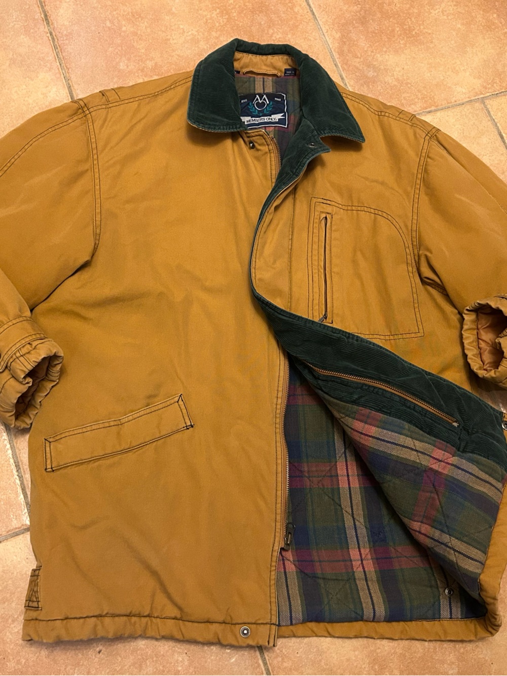 Members Only men large blanket vintage field jacket
